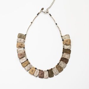 Chicos Mixed Metal Bib Necklace